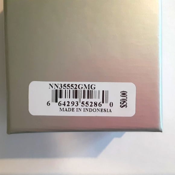 NADRI CZ Bar Pendant Necklace Rainbow New - Picture 3 of 4